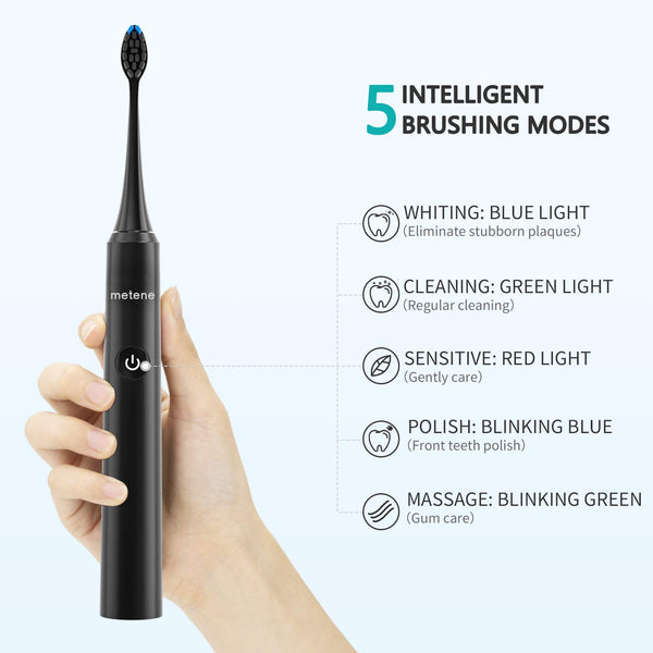 Electric Toothbrush, Rechargeable Power Sonic Toothbrush with 40000VPM -  Lencoo